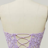 Purple Sweetheart Neck Mermaid Prom Dress With Appliques