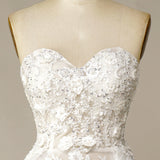 A Line Wedding Dress with Appliques
