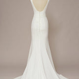 Mermaid Square Neck Wedding Dress