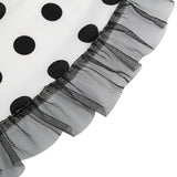 1950S Black and White Polka Dot Halter Neck Vintage Dress