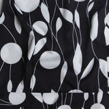 1950s White and Black Sleeveless Retro Polka Dot Belted Vintage Dress