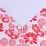 1950S Blue and Pink Paisley Print V-Neck Sleeveless Vintage Dress