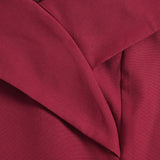 1950S Burgundy Off-Shoulder Retro Pleated Vintage Dress
