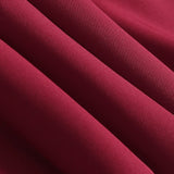 1950S Burgundy Off-Shoulder Retro Pleated Vintage Dress