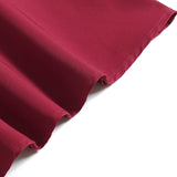 1950S Burgundy Off-Shoulder Retro Pleated Vintage Dress