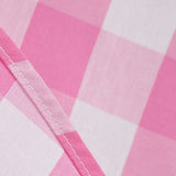 1950S Pink and White Gingham Halter Neck Vintage Swing Dress