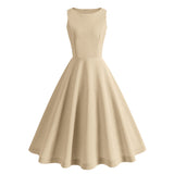 1950S Pink Sleeveless Retro Vintage Dress