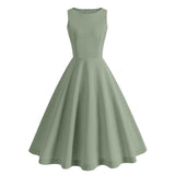 1950S Pink Sleeveless Retro Vintage Dress