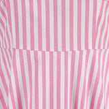 1950S Pink Striped Spaghetti Strap Sleeveless Vintage Dress