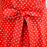 1950S Red Retro Polka Dot Halter Neck Vintage Dress