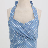 1950S Red Retro Polka Dot Halter Neck Vintage Dress