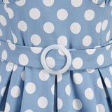 1950S Yellow Retro Polka Dot Halter Belted Vintage Dress
