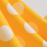 1950S Yellow Retro Polka Dot Halter Belted Vintage Dress