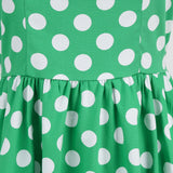 1950S Yellow Retro Polka Dot Halter Neck Belted Vintage Dress
