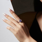2 Carat Radiant Pear Cut Sapphire Engagement Ring