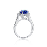 2 Carat Radiant Pear Cut Sapphire Engagement Ring