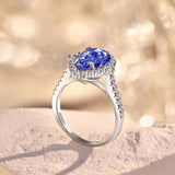 2 Carat Radiant Pear Cut Sapphire Engagement Ring