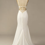 White Mermaid Long Wedding Dress