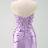 Sparkly Red Strapless Bodycon Short Homecoming Dress with Lace