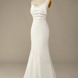 White Mermaid Long Wedding Dress