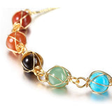 Gold 7 Chakra Gemstone Bracelets
