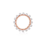 925 Sterling Silver Full Pearl 5A Cubic Zirconia Crown Shaped Ring