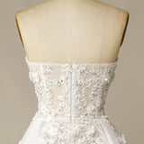 A Line Wedding Dress with Appliques