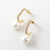 Pearl  Beading Golden Earrings