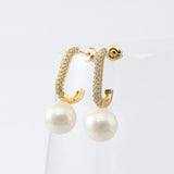Pearl  Beading Golden Earrings