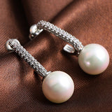 Pearl  Beading Golden Earrings