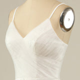 A Line Spaghetti Straps White Tulle Party Dress