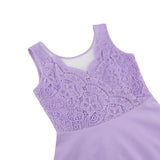 1950S Lace Patchwork V-Neck Sleeveless Vintage Dress