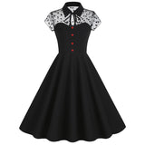 1950S Mesh gothic retro style tailoring popular retro 50S Vintage Dress