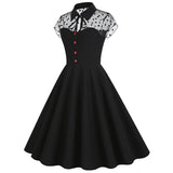 1950S Mesh gothic retro style tailoring popular retro 50S Vintage Dress