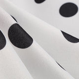1950S Black Off Shoulder Polka Dot Vintage Dress