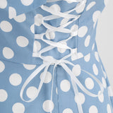 1950S Yellow Retro Polka Dot Halter Neck Vintage Dress
