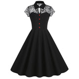 1950S Mesh gothic retro style tailoring popular retro 50S Vintage Dress