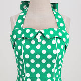 1950S Yellow Retro Polka Dot Halter Neck Vintage Dress