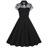 1950S Mesh gothic retro style tailoring popular retro 50S Vintage Dress