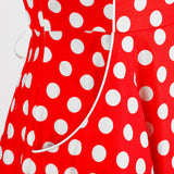 1950S Yellow Retro Polka Dot Halter Neck Vintage Dress