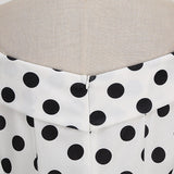 1950S Black Off Shoulder Polka Dot Vintage Dress