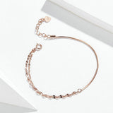 Simplicity Rose Gold Chain Bracelet Personalized Gift