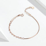 Simplicity Rose Gold Chain Bracelet Personalized Gift