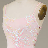 Mermaid Sparkly Pink Prom Dress with Slit