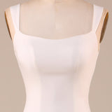 Simple Ivory Mermaid Wedding Dress with Back Bowknot