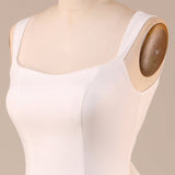 Simple Ivory Mermaid Wedding Dress with Back Bowknot