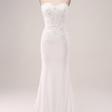 Ivory Strapless Mermaid Wedding Dress