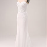 Ivory Strapless Mermaid Wedding Dress