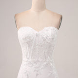 Ivory Strapless Mermaid Wedding Dress