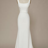Mermaid Square Neck Wedding Dress